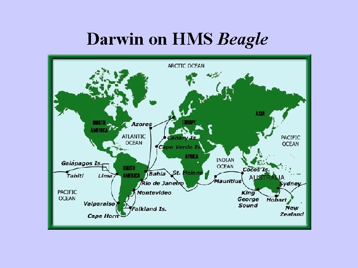 Darwin on HMS Beagle 