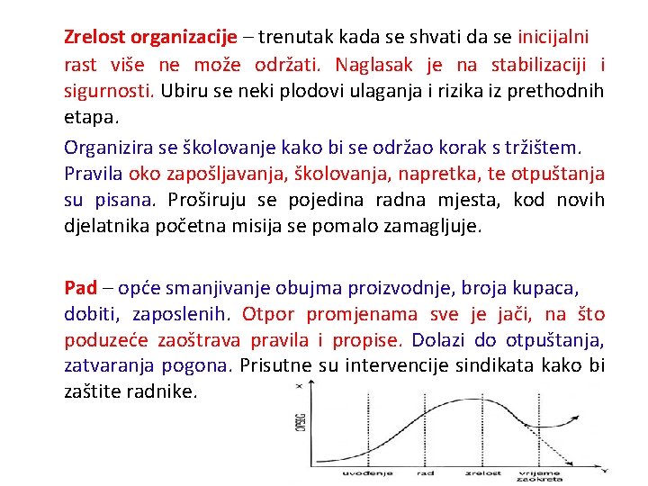 Zrelost organizacije – trenutak kada se shvati da se inicijalni rast više ne može