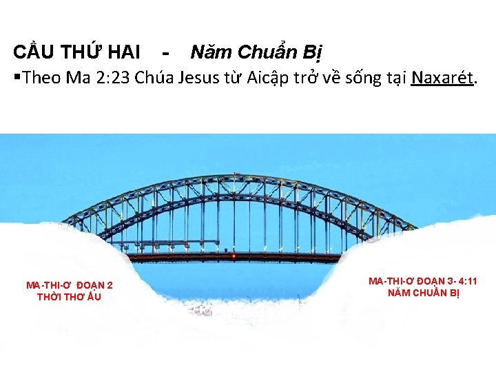 CẦU THỨ HAI - Năm Chuẩn Bị §Theo Ma 2: 23 Chúa Jesus từ