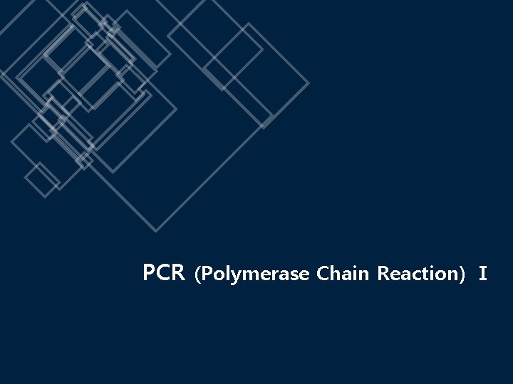 PCR (Polymerase Chain Reaction) Ⅰ 