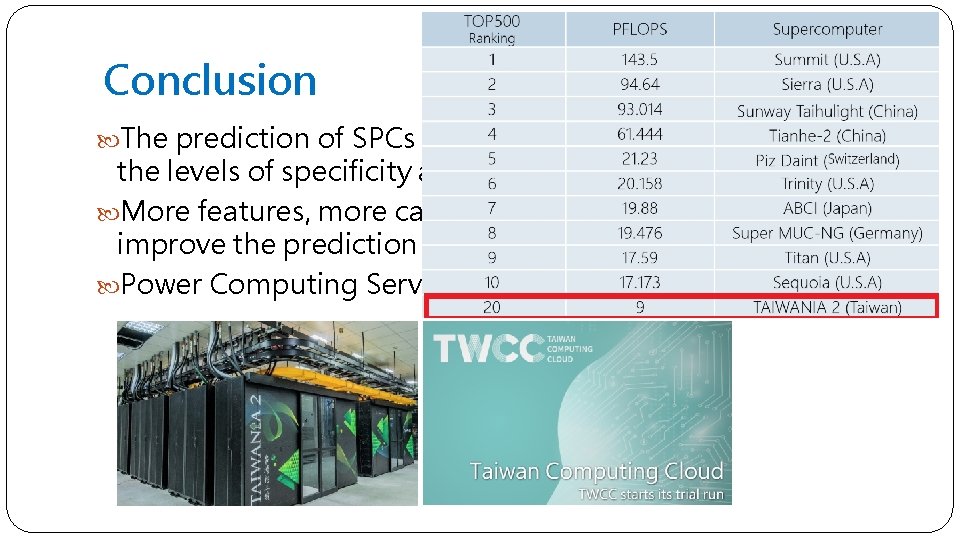 Conclusion The prediction of SPCs are still a tough clinical challenge, the levels of