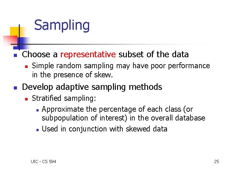 Chapter 2 Data Preprocessing UIC CS 594 1