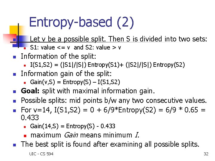 Chapter 2 Data Preprocessing UIC CS 594 1