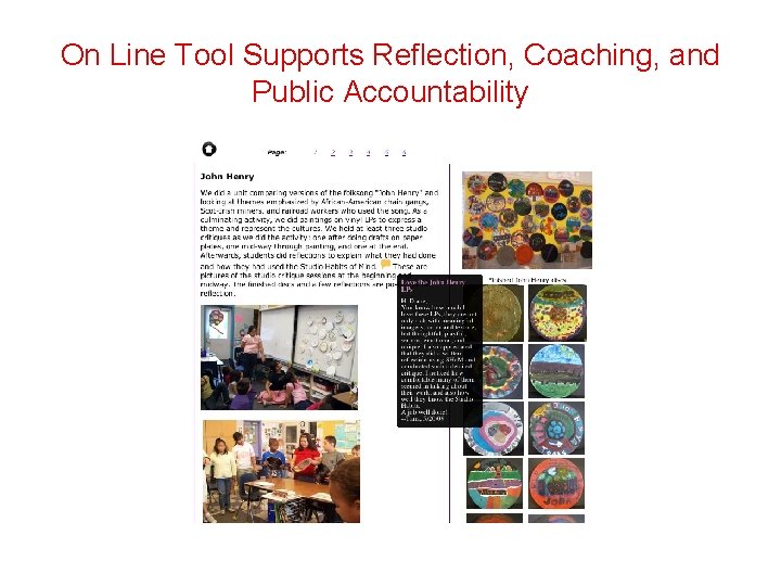 On Line Tool Supports Reflection, Coaching, and Public Accountability On Line Tool Supports Reflection, Coaching, and Public Accountability