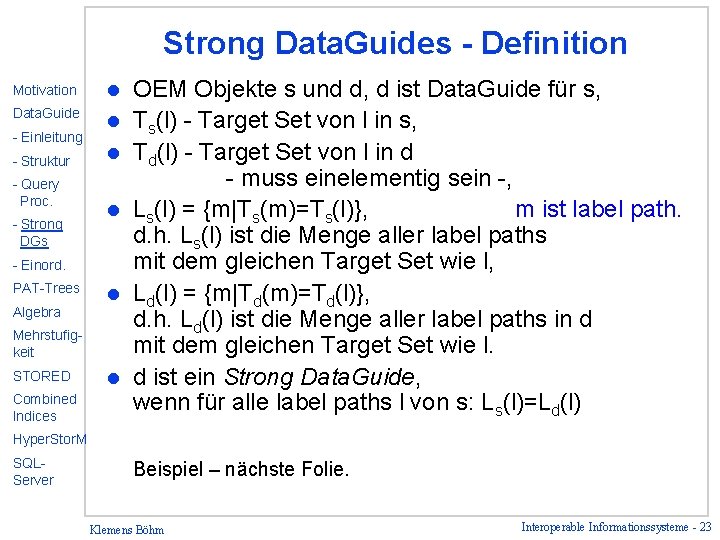Strong Data. Guides - Definition Motivation l Data. Guide l - Einleitung - Struktur