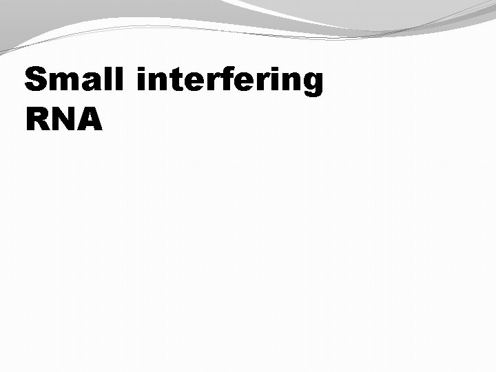 Small interfering RNA 