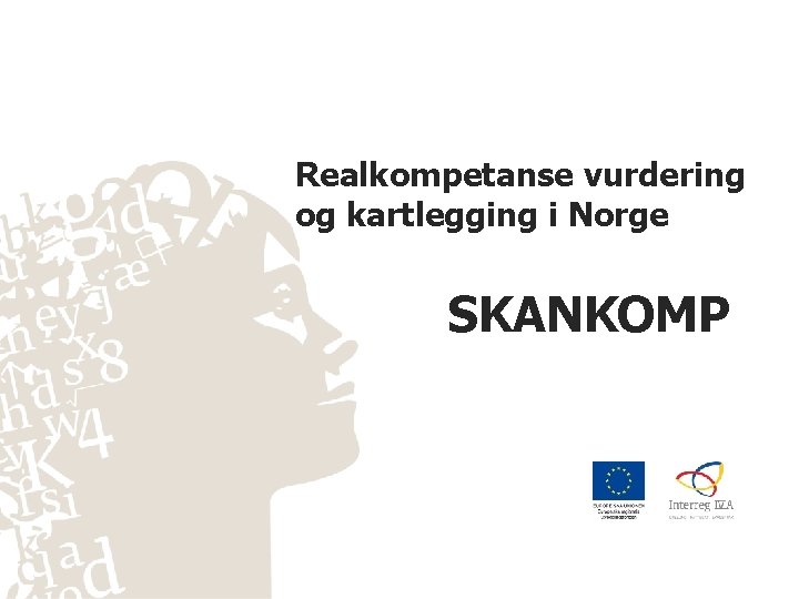 Realkompetanse vurdering og kartlegging i Norge SKANKOMP 