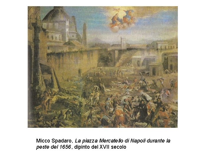 Micco Spadaro, La piazza Mercatello di Napoli durante la peste del 1656, dipinto del