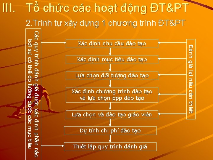 III. Tổ chức các hoạt động ĐT&PT 2. Trình tự xây dựng 1 chương