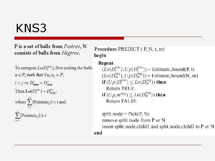 KNS 3 P is a set of balls from Postree, N consists of balls