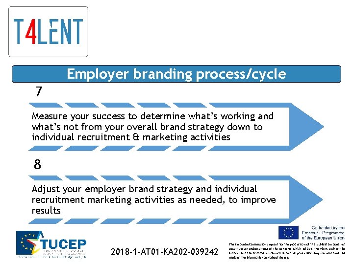 Employer branding process/cycle 7 Measure your success to determine what’s working and what’s not