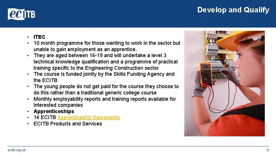 Develop and Qualify • ITEC • 10 month programme for those wanting to work Develop and Qualify • ITEC • 10 month programme for those wanting to work