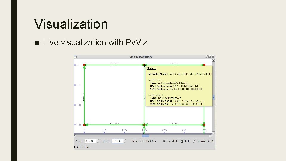 Visualization ■ Live visualization with Py. Viz 