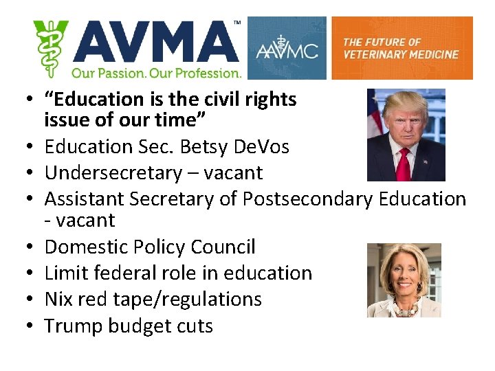  • “Education is the civil rights issue of our time” • Education Sec.