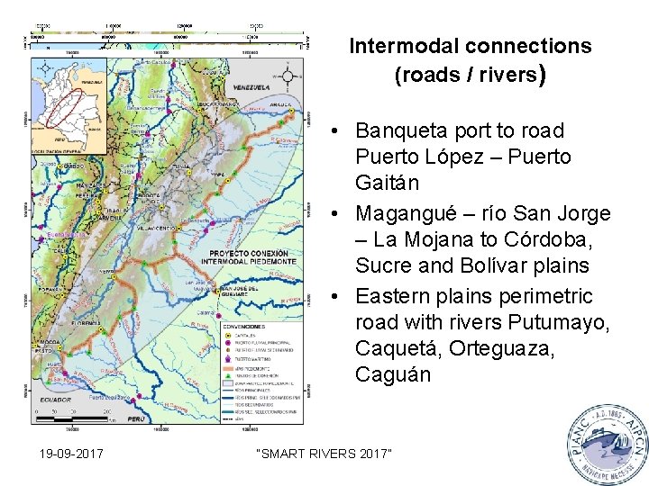 Intermodal connections (roads / rivers) • Banqueta port to road Puerto López – Puerto