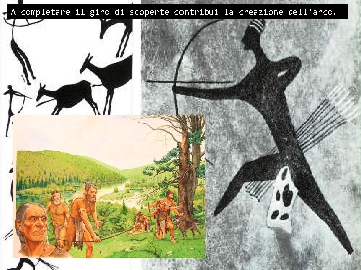 A completare il giro di scoperte contribuì la creazione dell’arco. 