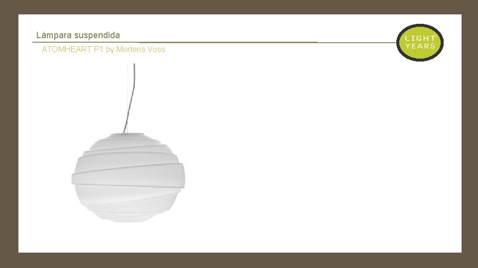 Lámpara suspendida ATOMHEART P 1 by Mortens Voss 