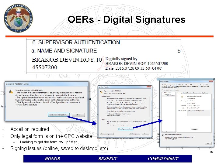 OERs - Digital Signatures • • Accellion required Only legal form is on the