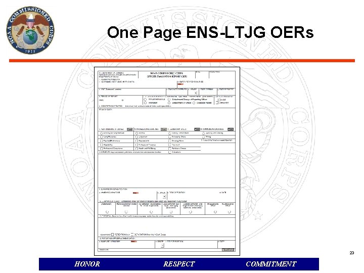 One Page ENS-LTJG OERs 23 HONOR RESPECT COMMITMENT 