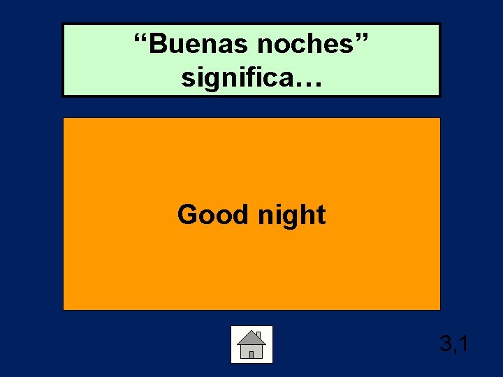 “Buenas noches” significa… Good night 3, 1 