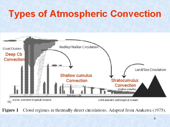 Types of Atmospheric Convection Deep Cb Convection Shallow cumulus Convection Stratocumulus Convection 9 