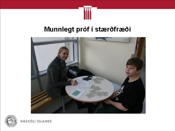 Munnlegt próf í stærðfræði 