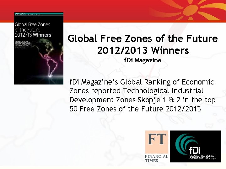 Global Free Zones of the Future 2012/2013 Winners f. Di Magazine’s Global Ranking of