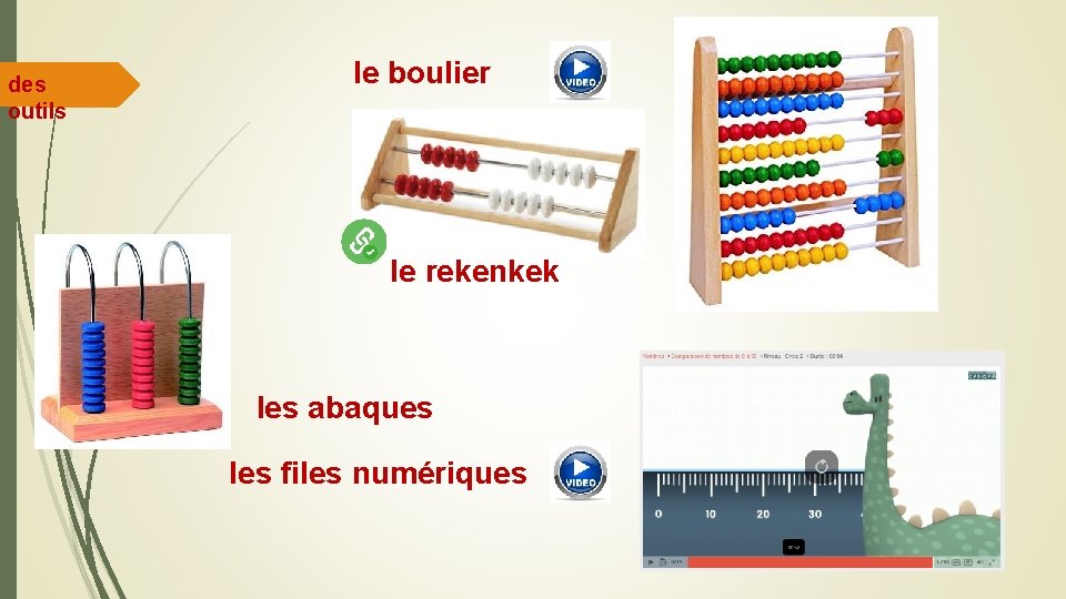 des outils le boulier le rekenkek les abaques les files numériques 