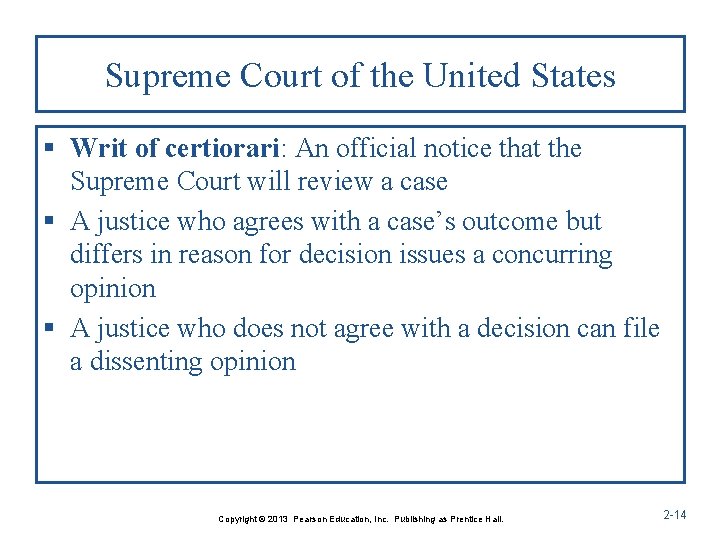 Supreme Court of the United States § Writ of certiorari: An official notice that Supreme Court of the United States § Writ of certiorari: An official notice that