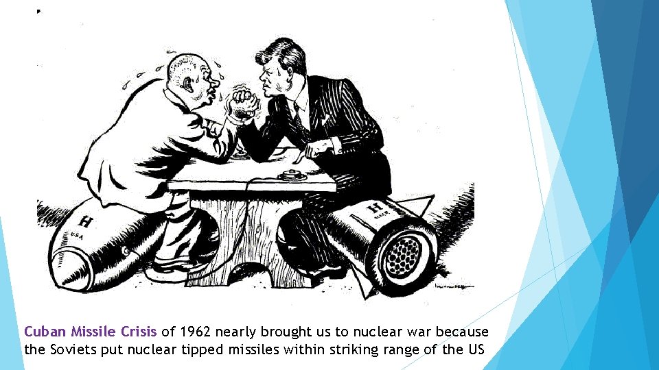 Cuban Missile Crisis of 1962 nearly brought us to nuclear war because the Soviets