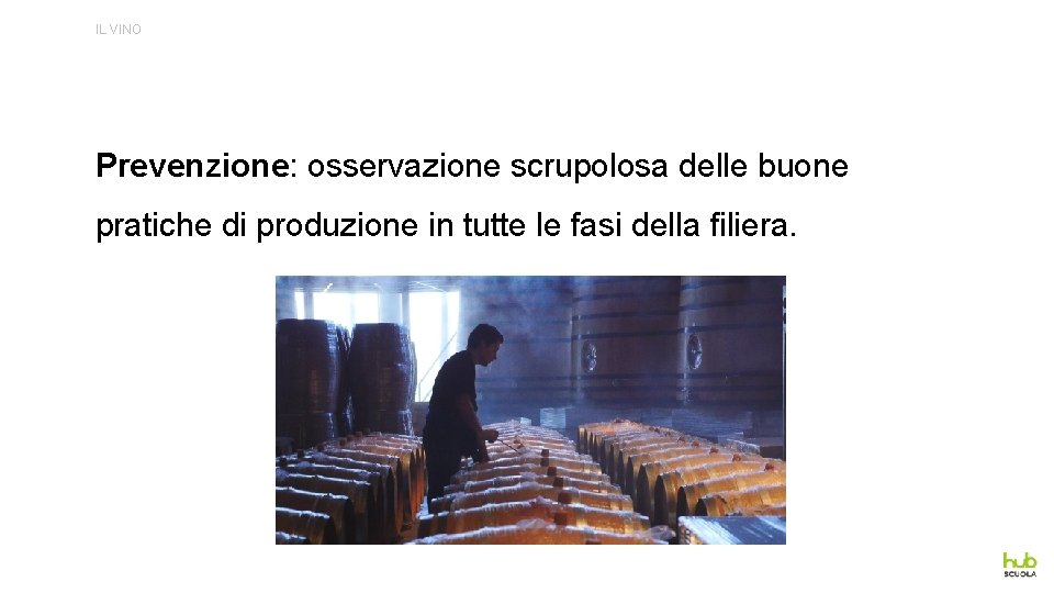 IL VINO Prevenzione: osservazione scrupolosa delle buone pratiche di produzione in tutte le fasi