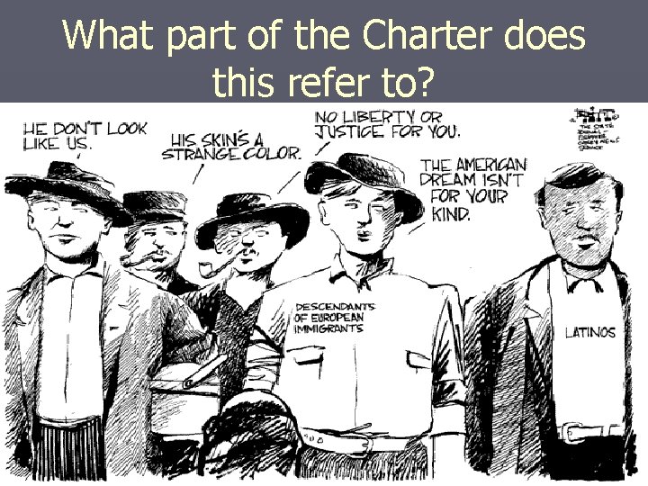 What part of the Charter does this refer to? 