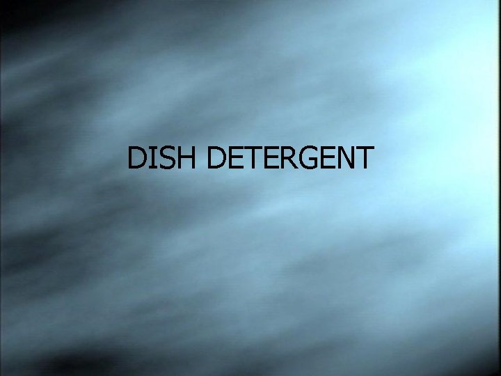 DISH DETERGENT 