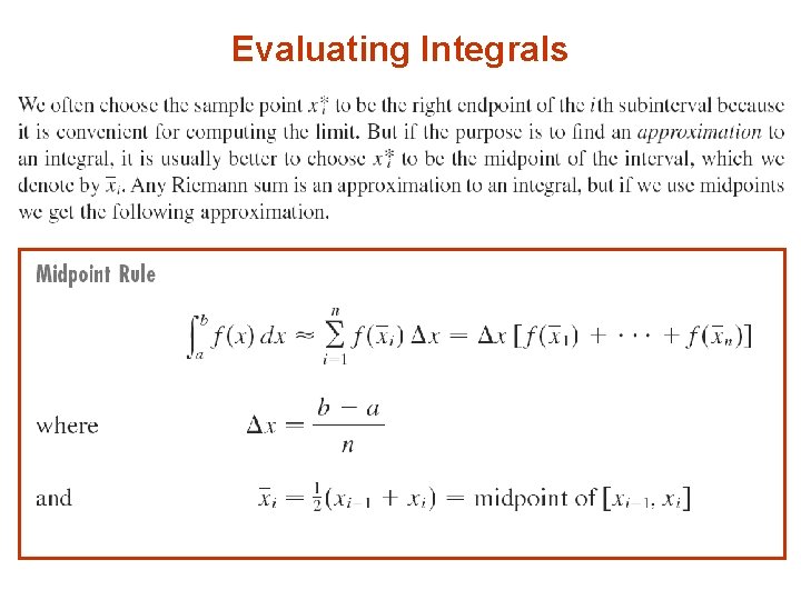 Evaluating Integrals 