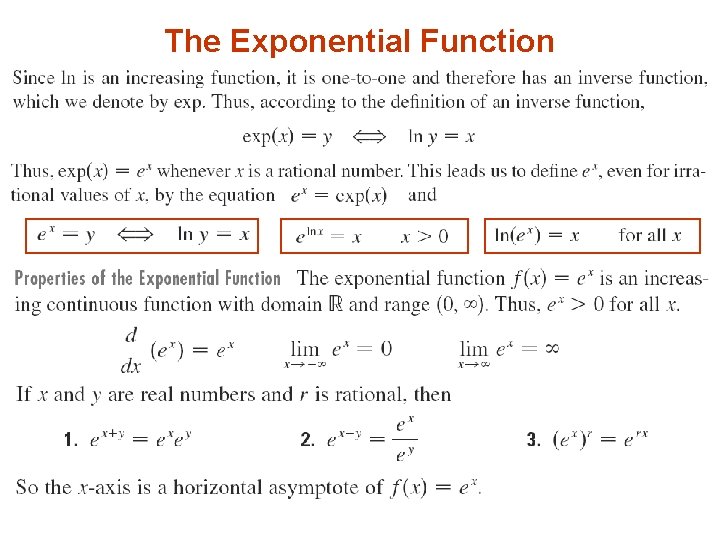 The Exponential Function 