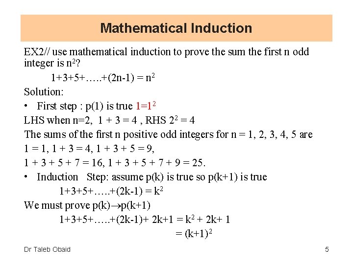 Mathematical Induction EX 2// use mathematical induction to prove the sum the first n