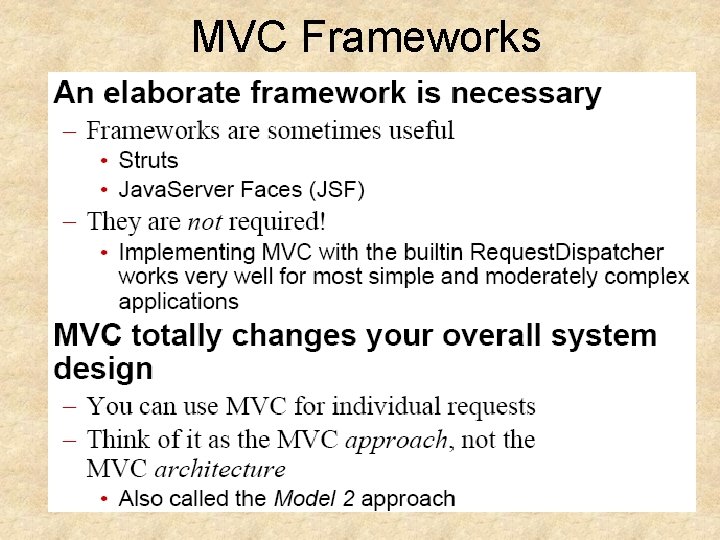 MVC Frameworks 