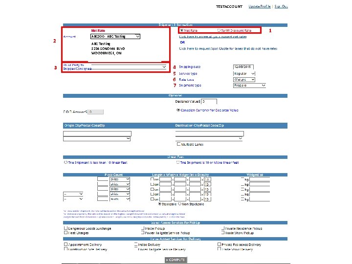 TESTACCOUNT 1 2 3 ABC 100 - ABC Testing 1234 SONOMA BLVD WOODBRIDGE, ON