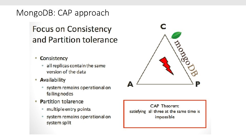 Mongo. DB: CAP approach 