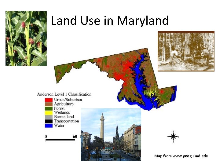 Land Use in Maryland Map from www. geog. umd. edu 