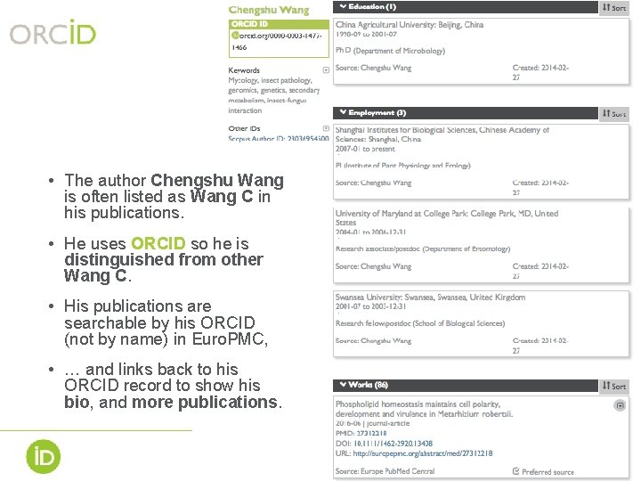  • The author Chengshu Wang is often listed as Wang C in his