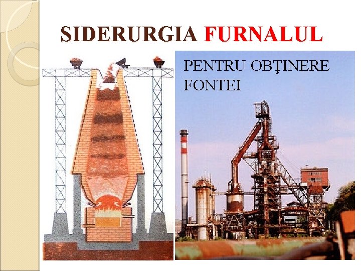 SIDERURGIA FURNALUL PENTRU OBŢINERE FONTEI 