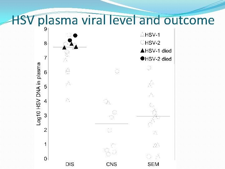 HSV plasma viral level and outcome 