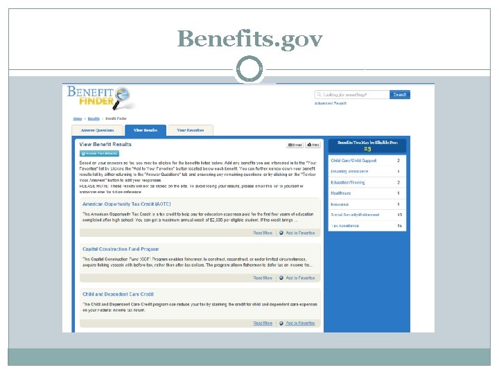 Benefits. gov 