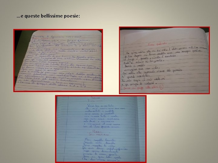 …e queste bellissime poesie: …e queste bellissime poesie: