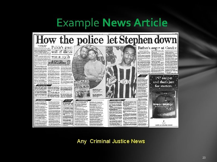  Example News Article Any Criminal Justice News 20 