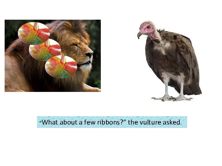 “What about a few ribbons? ” the vulture asked. 