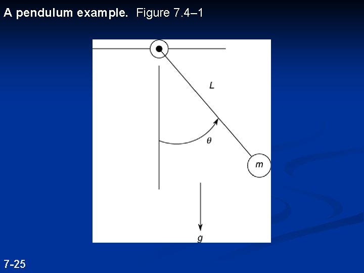 A pendulum example. Figure 7. 4– 1 7 -25 