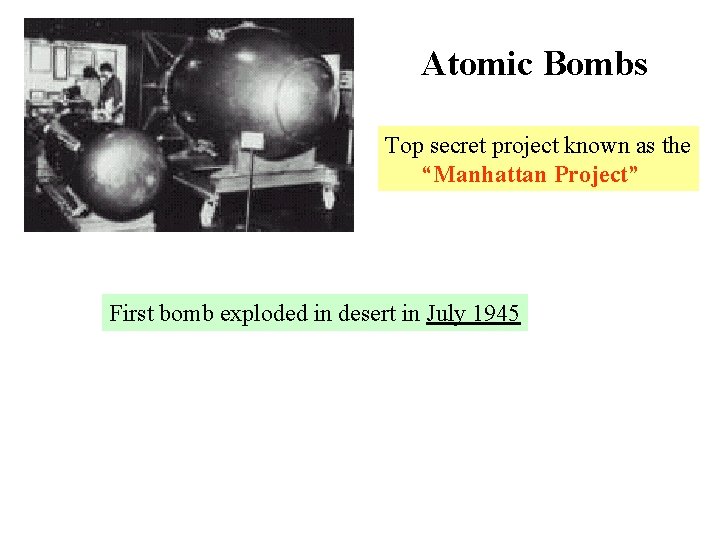 The Bombing of Japan The Nuclear Era of