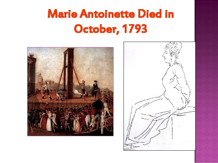 Marie Antoinette Died in October, 1793 